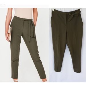 Missguided  tie belt high waist pants